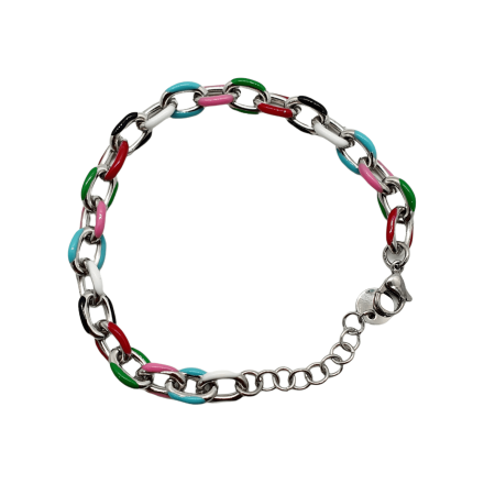 Bracciale Donna Acciaio mod. Smalto - acciaio