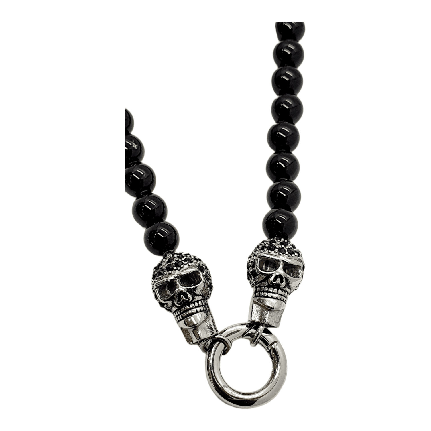 PAURO Collana Uomo Acciaio Inox – Ciondolo Poker – Catena 24'' – Gotico