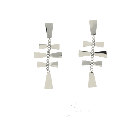 Orecchino Donna Acciaio mod. Fantasia Geometrica