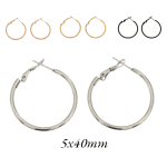 Orecchino Donna Acciaio mod. Cerchio 5mm