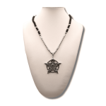 Collana Uomo Acciaio mod. Teschio Pentacolo